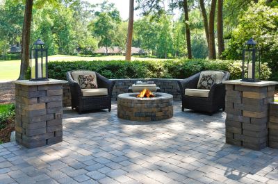 Outdoor Paver Living Space